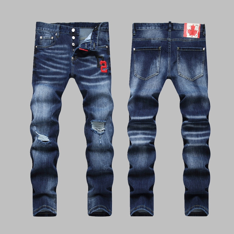 DSQ2 2025 New Men's Ink Splash Jeans