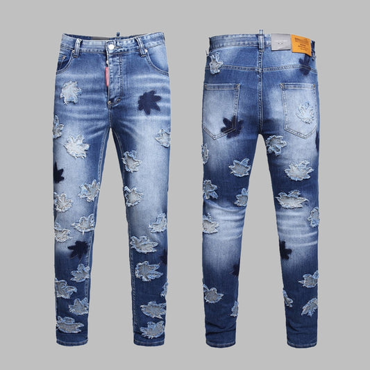 DSQ2 New 2025  Men's Ink Splash Jeans