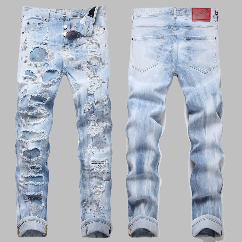 2025 New Men's Ink Splash Jeans