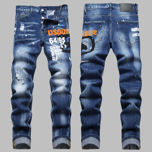 2025 New Men's Ink Splash Jeans