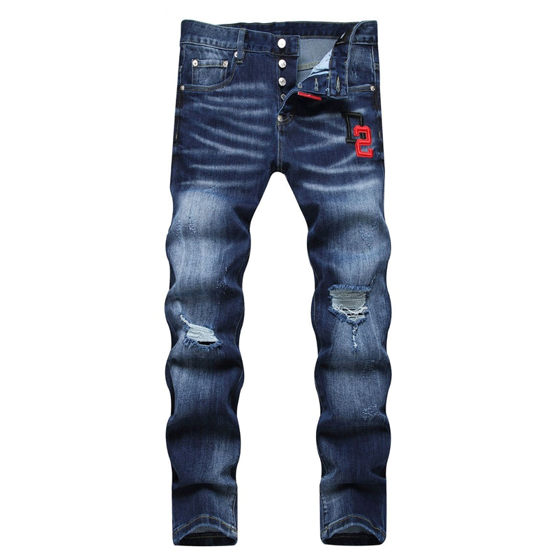 DSQ2 2025 New Men's Ink Splash Jeans