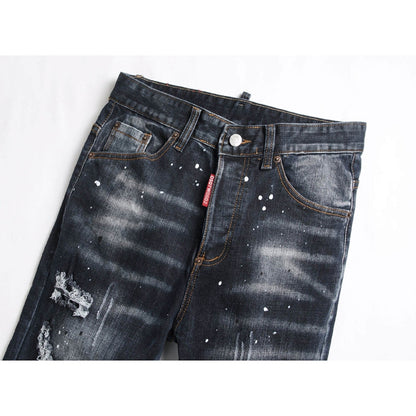 DSQ2  New 2025 Men's Ink Splash Jeans