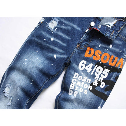 2025 New Men's Ink Splash Jeans