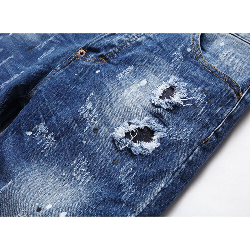 2025 New Men's Ink Splash Jeans