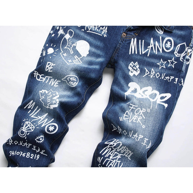 2025 New Men's Ink Splash Jeans