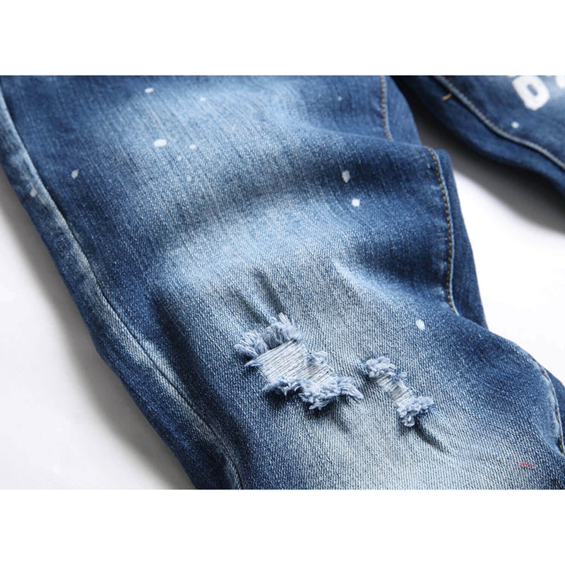 2025 New Men's Ink Splash Jeans