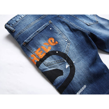 2025 New Men's Ink Splash Jeans