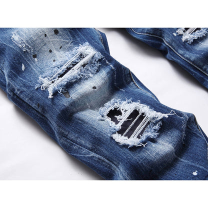 2025 New Men's Ink Splash Jeans