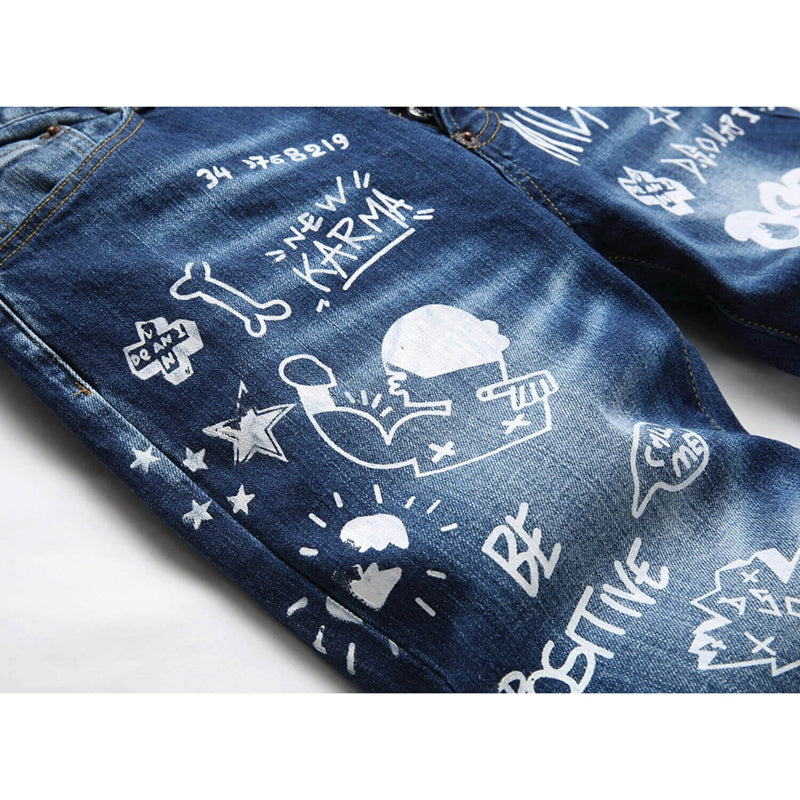 2025 New Men's Ink Splash Jeans